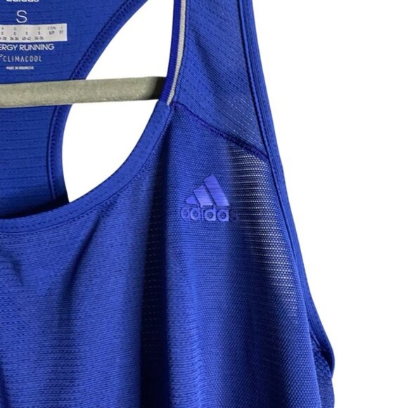 Adidas Women's Blue Climacool Energy Running Tank Top - Picture 4 of 6